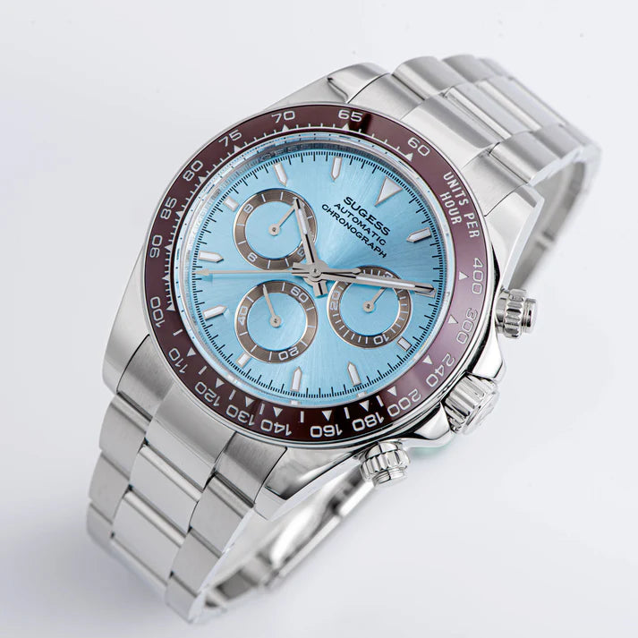 Cronografo automatico S418-2.006 Quadrante blu ghiaccio Professionale