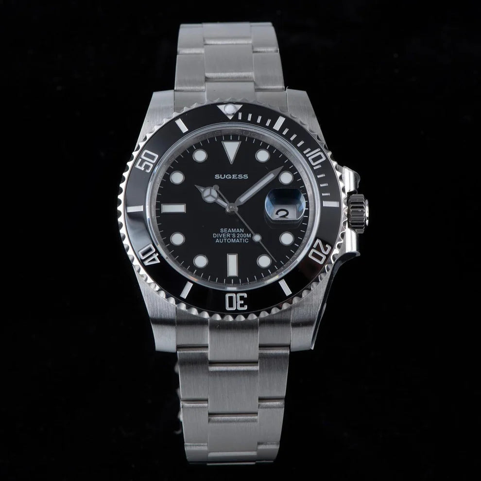 Orologio meccanico automatico subacqueo Ocean Star Nero