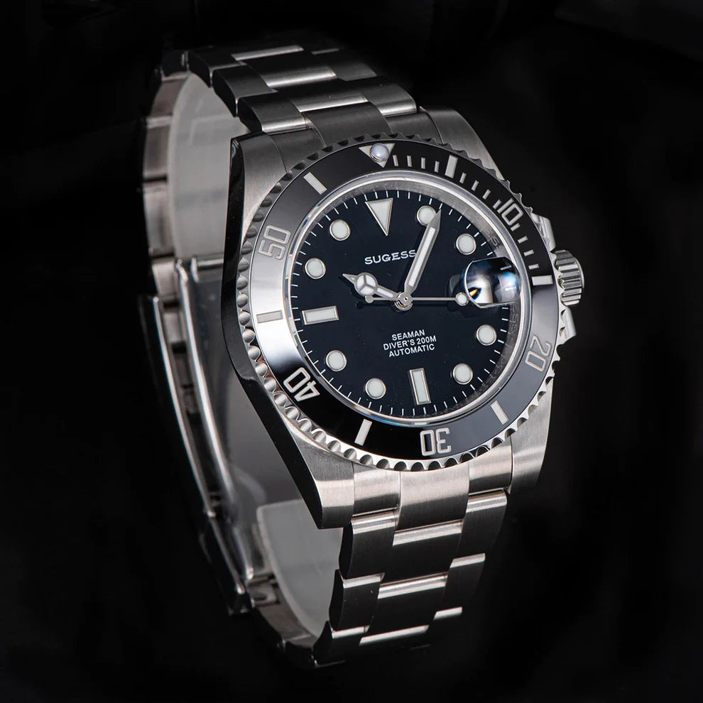 Orologio meccanico automatico subacqueo Ocean Star Nero
