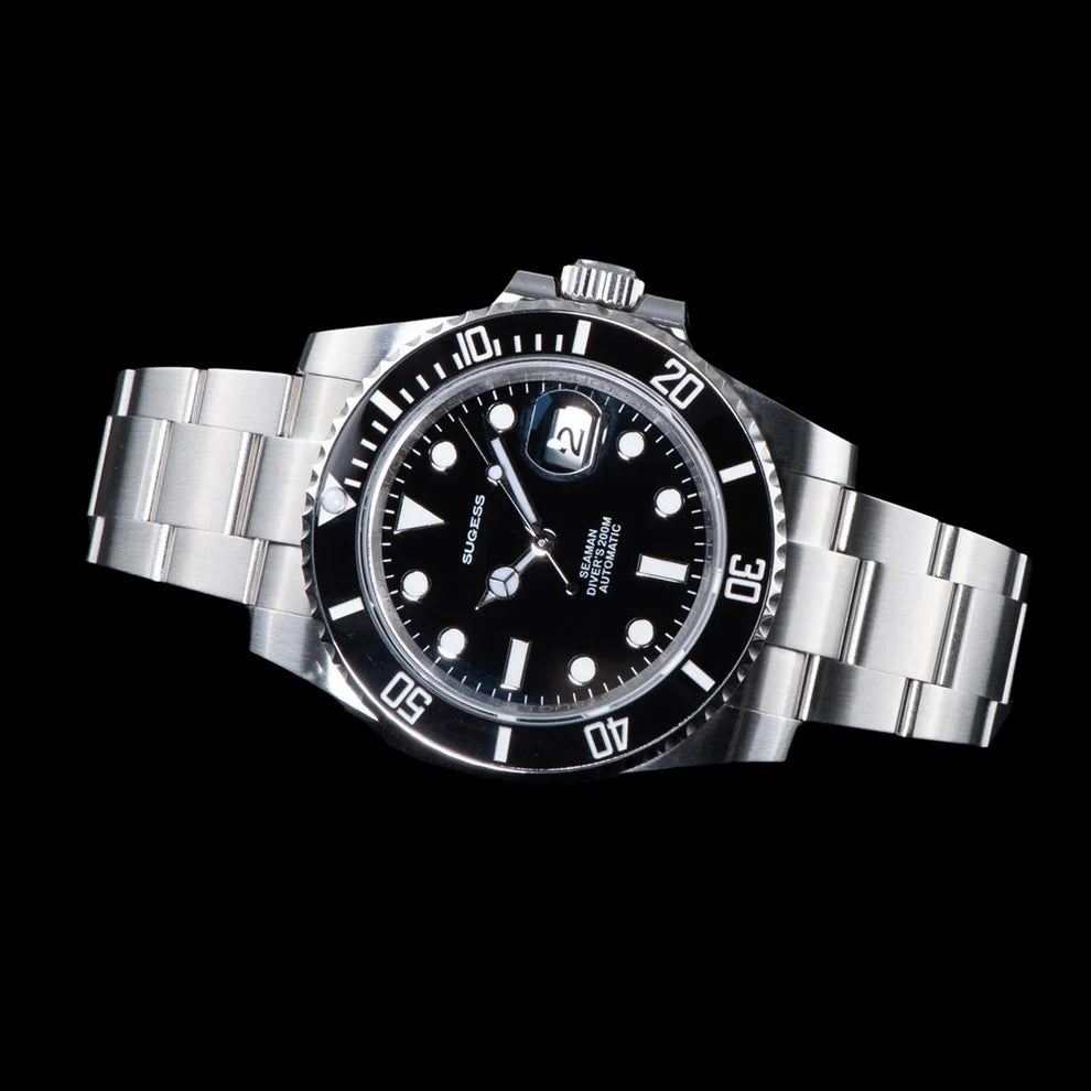 Orologio meccanico automatico subacqueo Ocean Star Nero