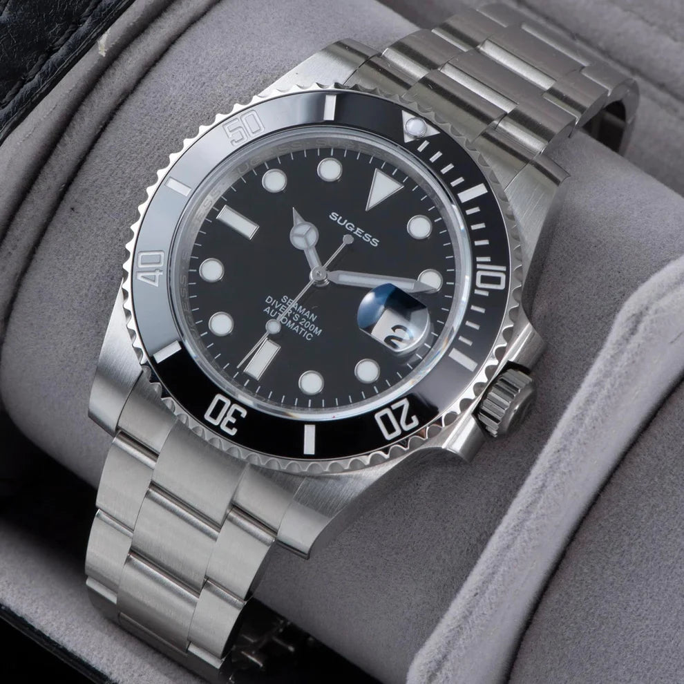 Orologio meccanico automatico subacqueo Ocean Star Nero