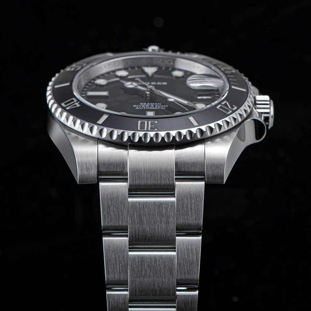 Orologio meccanico automatico subacqueo Ocean Star Nero