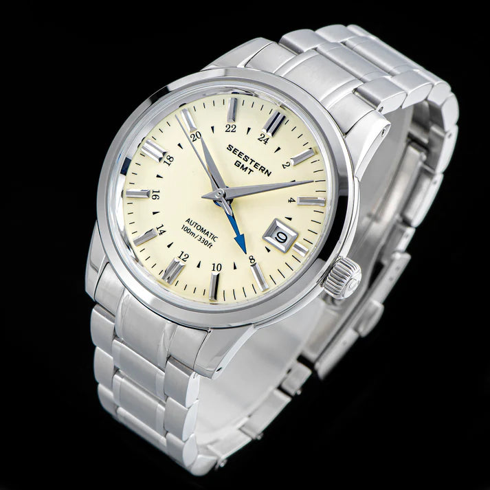 Orologio Seestern S446 GMT meccanico automatico Seiko NH34 GMT