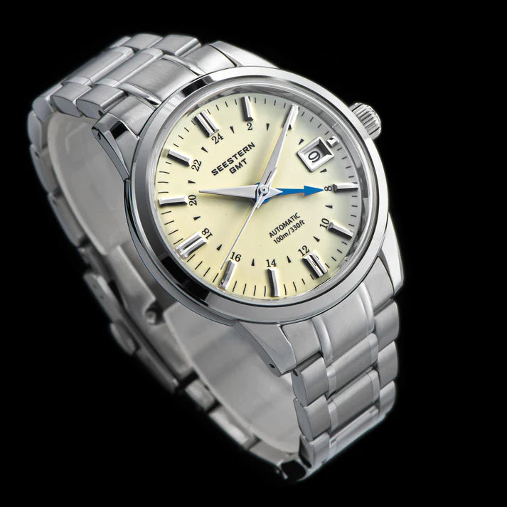 Orologio Seestern S446 GMT meccanico automatico Seiko NH34 GMT