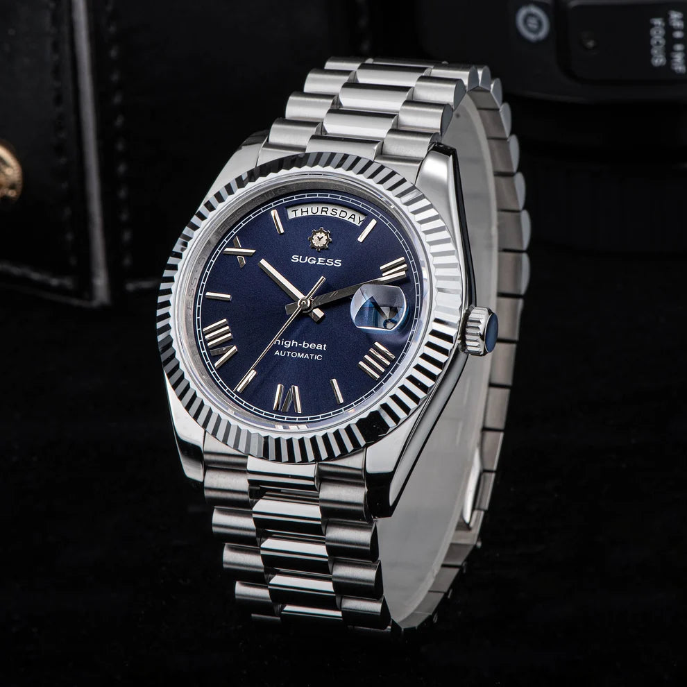 Orologio meccanico automatico subacqueo PRESIDENT Blu