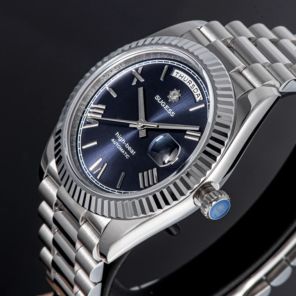 Orologio meccanico automatico subacqueo PRESIDENT Blu