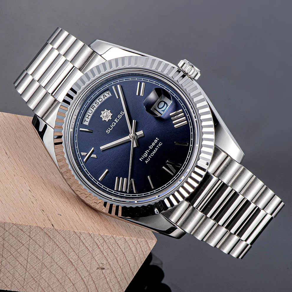 Orologio meccanico automatico subacqueo PRESIDENT Blu