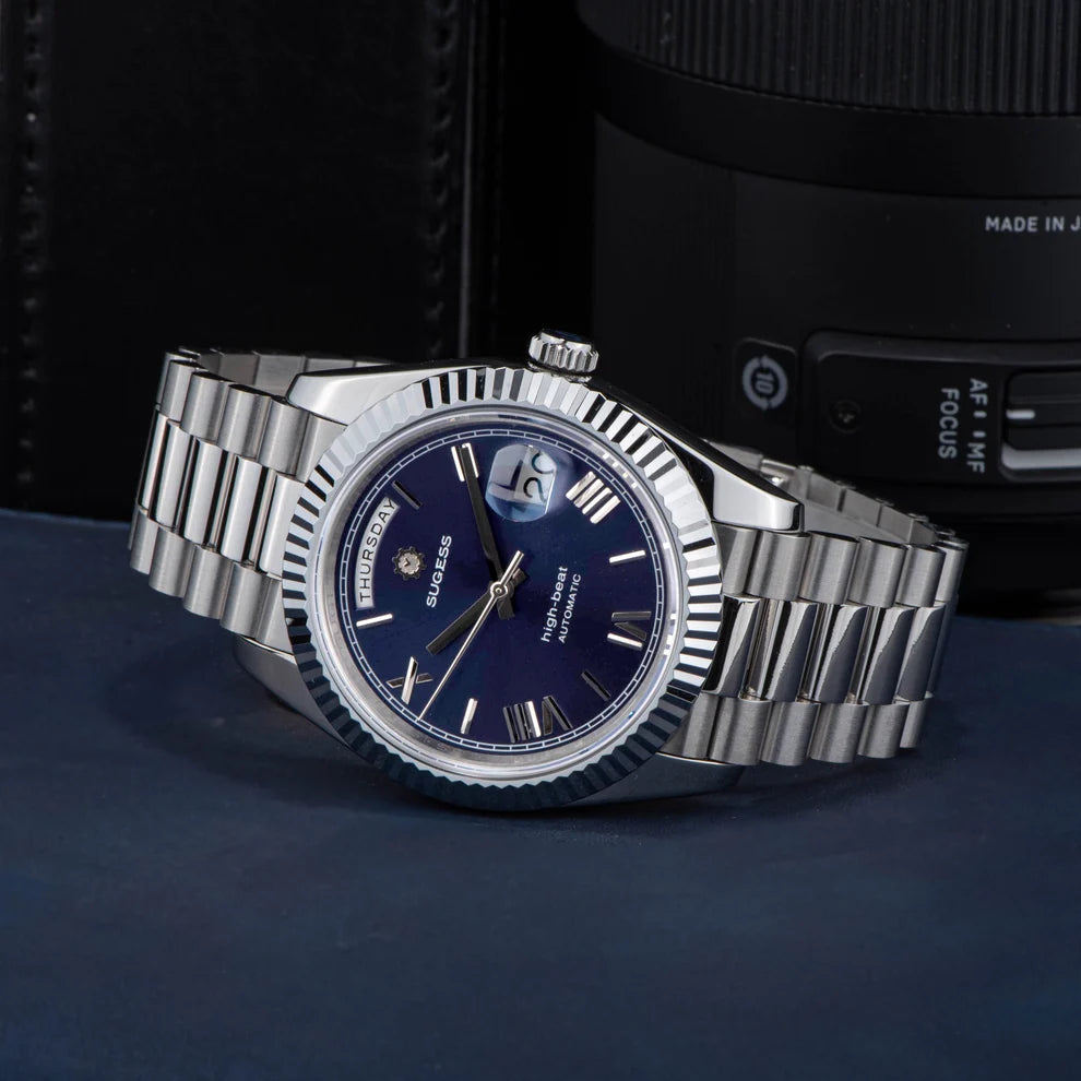 Orologio meccanico automatico subacqueo PRESIDENT Blu