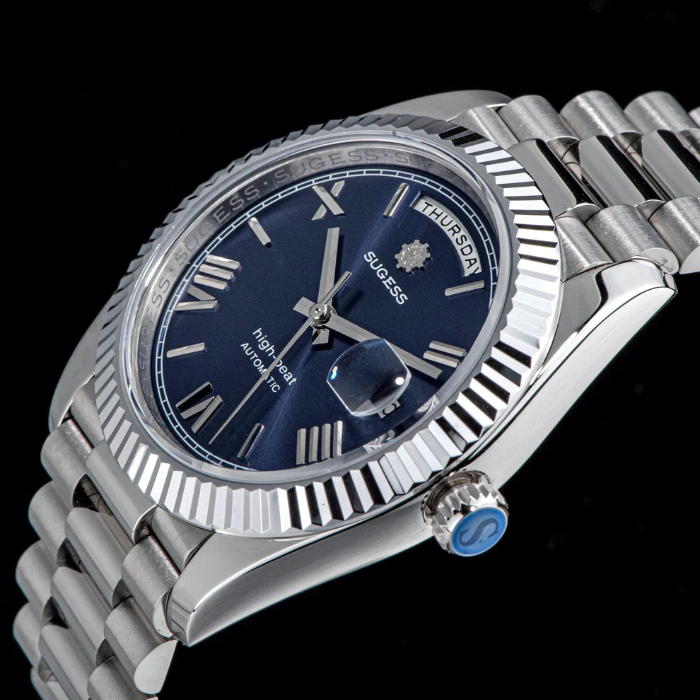 Orologio meccanico automatico subacqueo PRESIDENT Blu