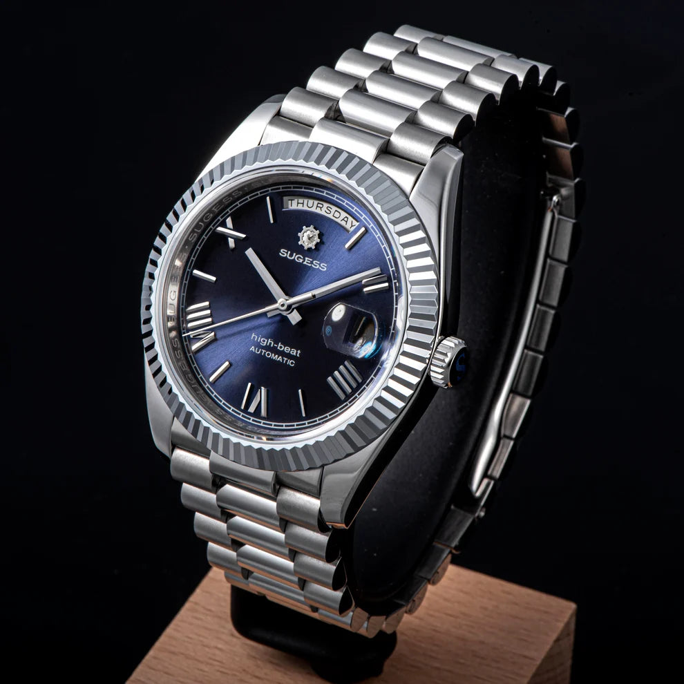 Orologio meccanico automatico subacqueo PRESIDENT Blu
