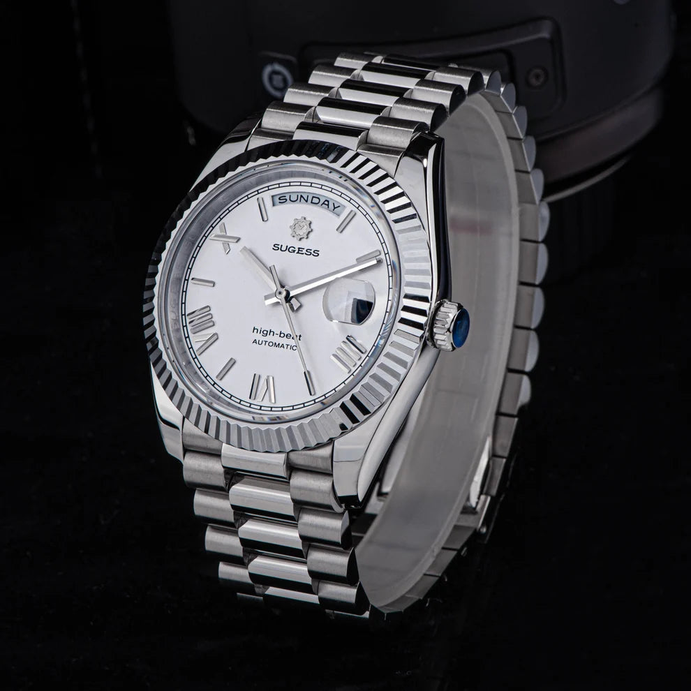 Orologio meccanico automatico subacqueo PRESIDENT Bianco