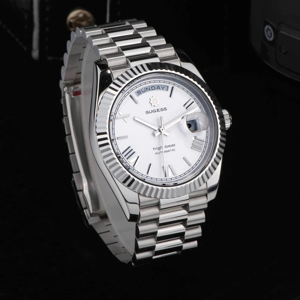 Orologio meccanico automatico subacqueo PRESIDENT Bianco