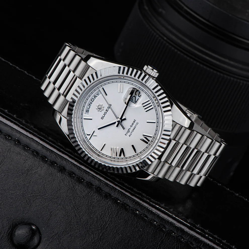 Orologio meccanico automatico subacqueo PRESIDENT Bianco