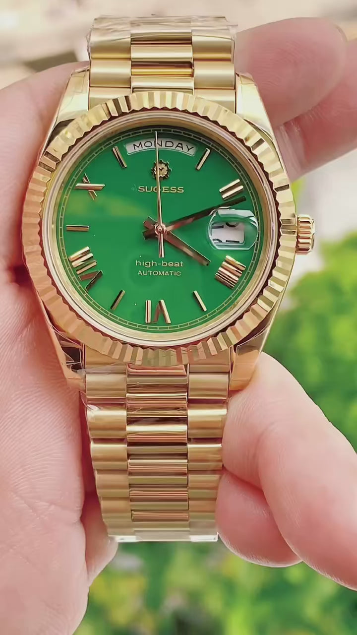 Orologio meccanico automatico subacqueo PRESIDENT Blu