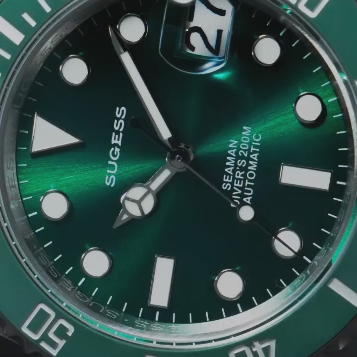 Orologio meccanico automatico subacqueo Ocean Star Verde